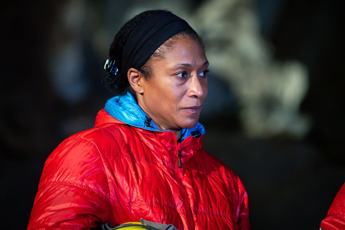 American NASA Astronaut Jeanette J. Epps attends a meeting with journalists at the end of a six-days training organised by the European Space Agency`s (ESA) CAVES program in the Divaska cave, southern Slovenia, on 26 September 2019. Photo: AFP