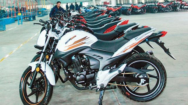 Runner’s motorbike at the factory. Photo: Prothom Alo