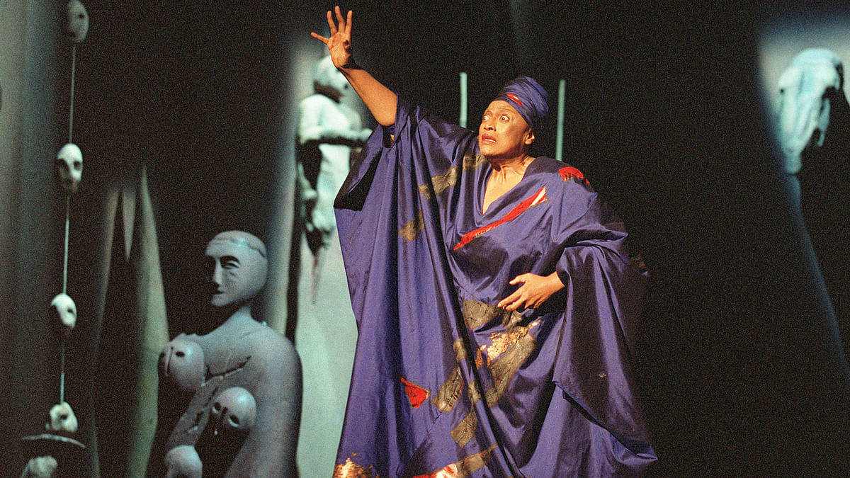 In this file photo taken on 3 October, 2002 Jessye Norman performs in Paris. Photo: AFP