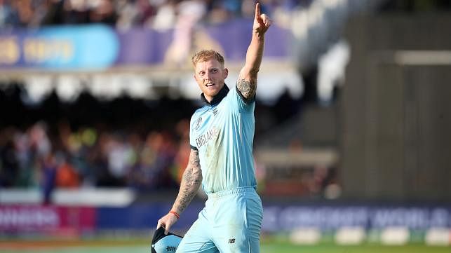 England`s Ben Stokes celebrates winning the World Cup at Lord`s, London, Britain on 14 July 2019. Photo: Reuters
