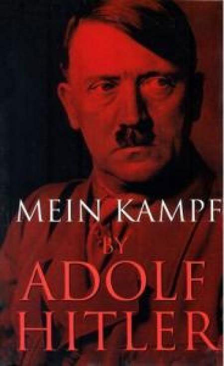 Adolf Hitler’s Mein Kampf cover.