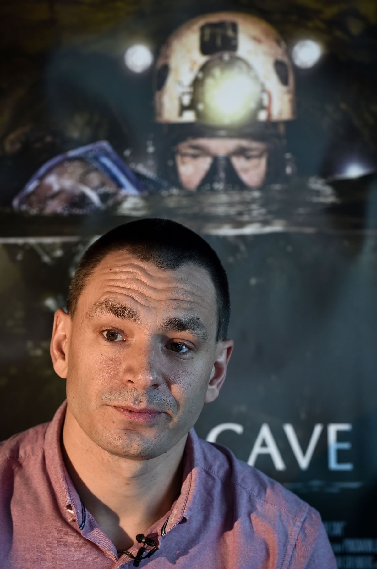 This photo taken on 1 October 2019 shows Belgian diver Jim Warny, who took part in the Thai cave rescue mission in 2018, speaking during an interview in Bangkok. Photo: AFP