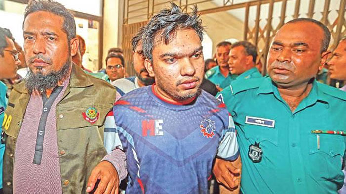 In court, murder accused Ifti Mosharraf alias Shokal describes the murder incident that leads to the death of Abrar Fahad. Prothom Alo file photo