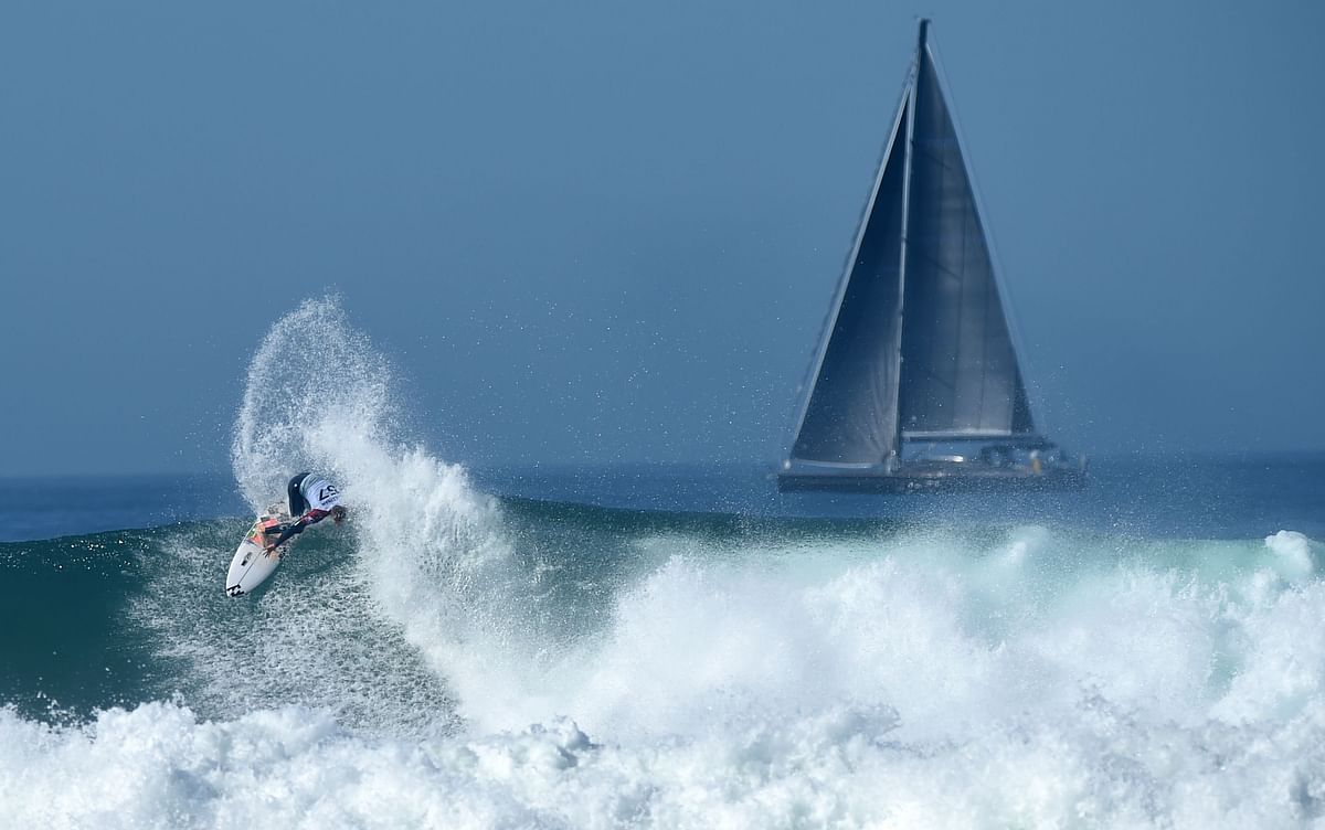 Australian surfer Ryan Callinan competes in the quarterfinals during the men`s championship tour ninth stage of the World Surf League on 11 October 2019 in Capbreton, southwestern France. Photo: AFP