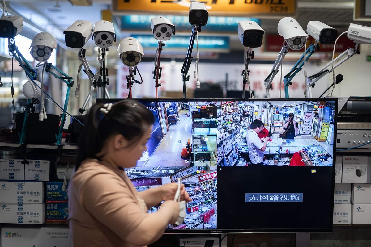 Hikvision is one of the world`s largest suppliers of surveillance equipment -- and the poster child of Chinese tech firms benefiting from Xinjiang`s booming security apparatus.Photo: AFP