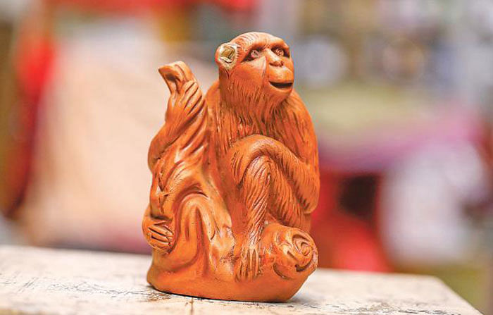A monkey clay doll. Photo: Naksha, courtesy: Ideas Crafts