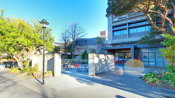 Google Street View of the University of Canterbury in Christchurch, New Zealand