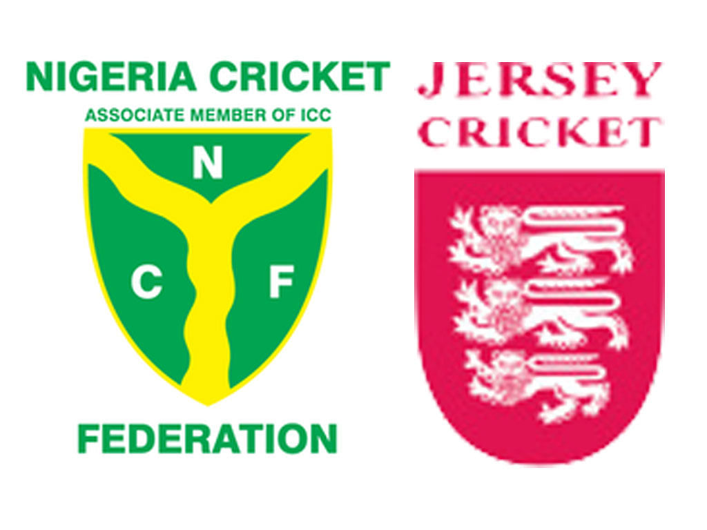 Nigeria Cricket logo and Island team Jersey Cricket Board logo.