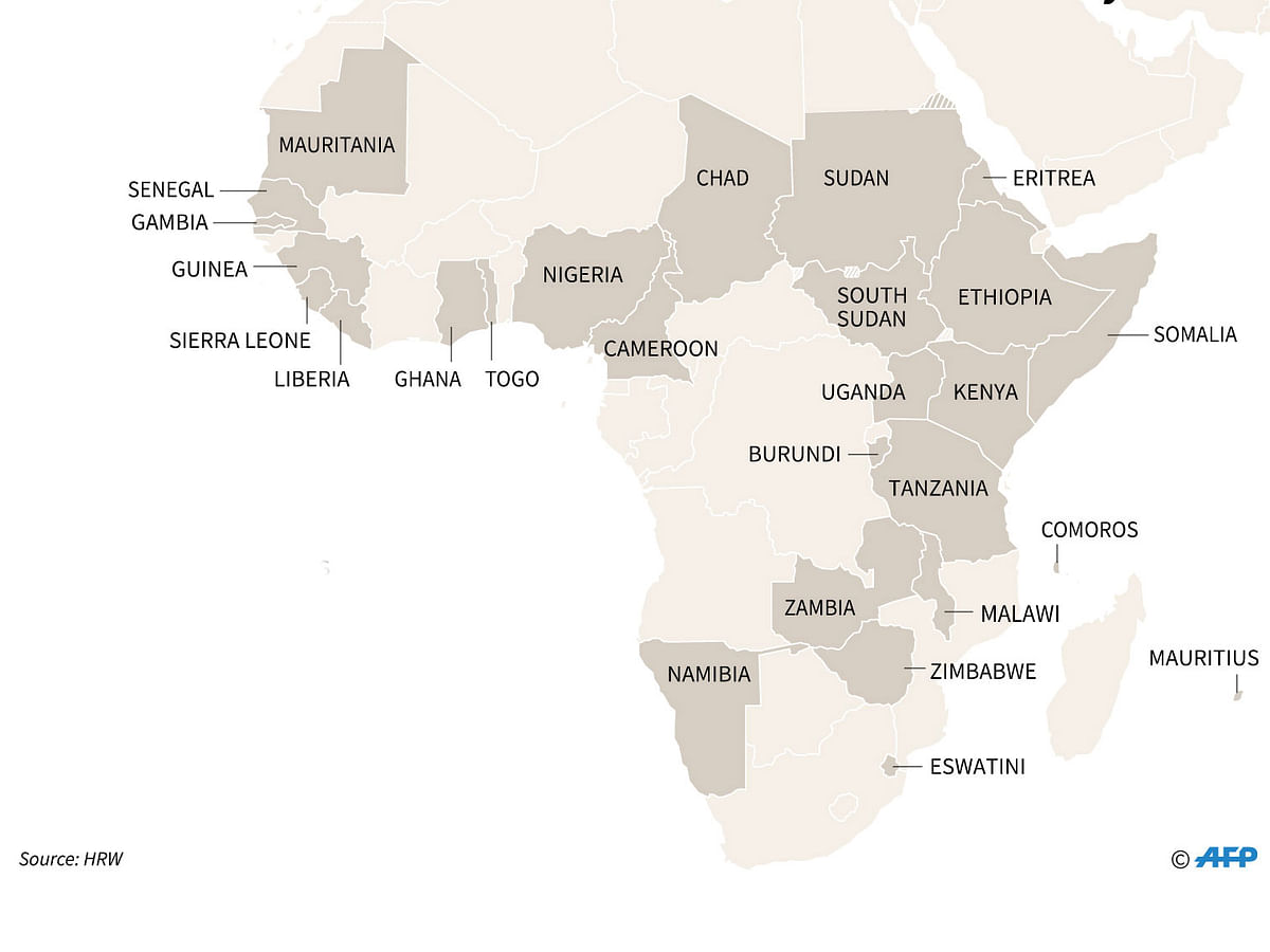 Map of Africa. Photo: AFP