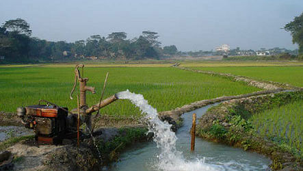 A diesel-run irrigation pump. Photo: UNB
