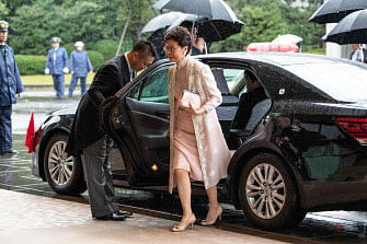 Hong Kong chief executive carrie Lam arrives at the Imperial Palace to attend the proclamation ceremony of Japan`s Emperor Naruhito`s ascension to the throne in Tokyo on 22 October 2019. Photo: AFP