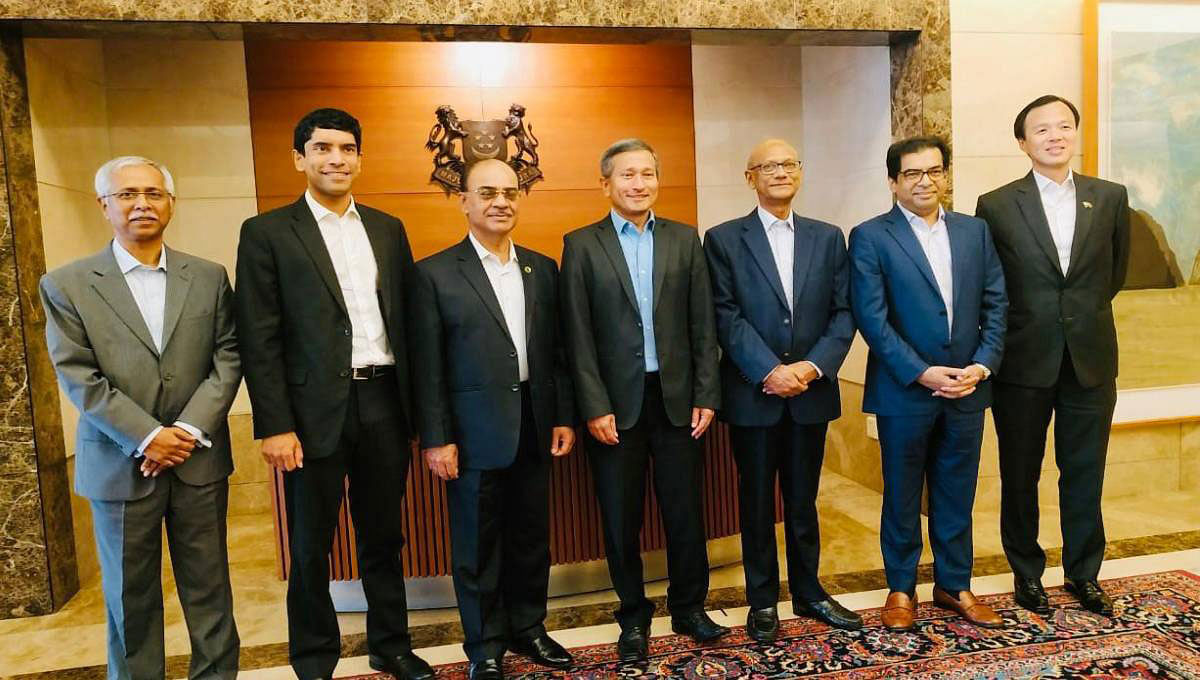 A delegation from Parliamentary Standing Committee on Foreign Affairs called on the foreign minister of Singapore at the Ministry of Foreign Affairs, Singapore. Photo: Courtesy