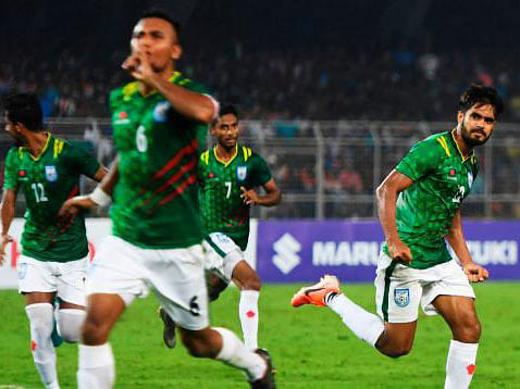 Bangladesh`s performance against Qatar and India have been very impressive. AFP