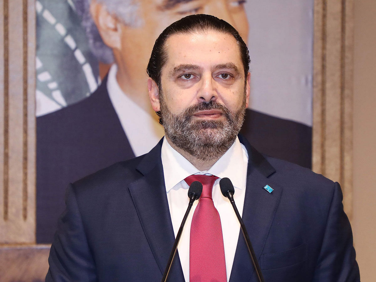 Lebanon`s Prime Minister Saad Hariri announces the resignation of his governmentt in the capital Beirut on 29 October 2019, bowing to nearly two weeks of unprecedented nationwide protests. Photo: AFP