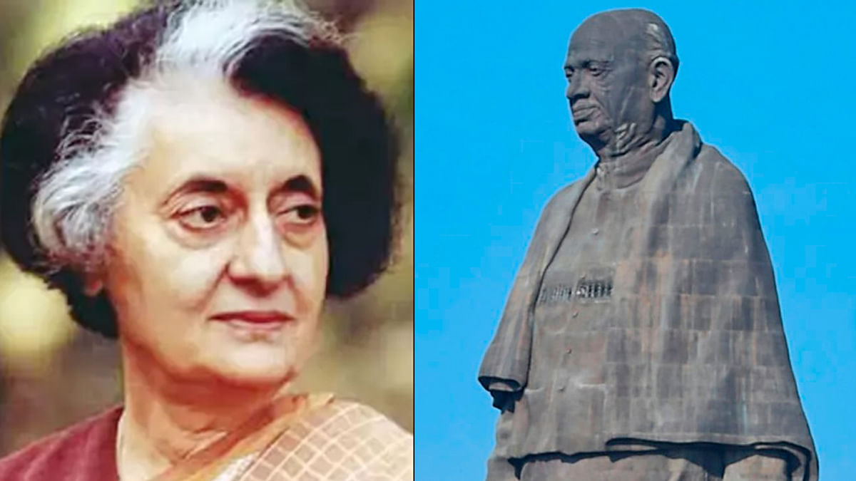`Iron Lady` Indira Gandhi and `Iron Man` Sardar Patel. File photo