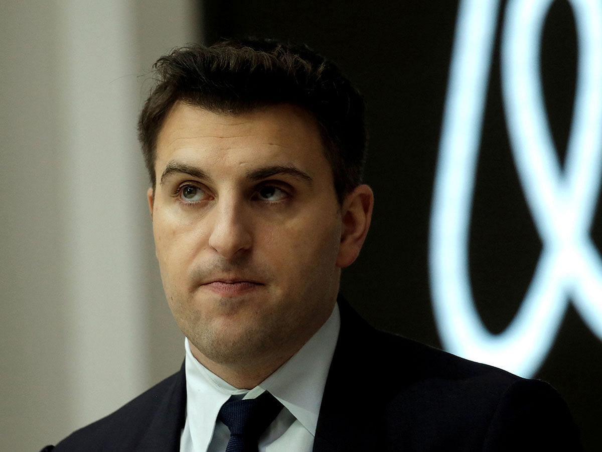 Brian Chesky, CEO and co-founder of Airbnb, speaks to the Economic Club of New York at a luncheon at the New York Stock Exchange (NYSE) in New York, US on 13 March 2017. Photo: Reuters