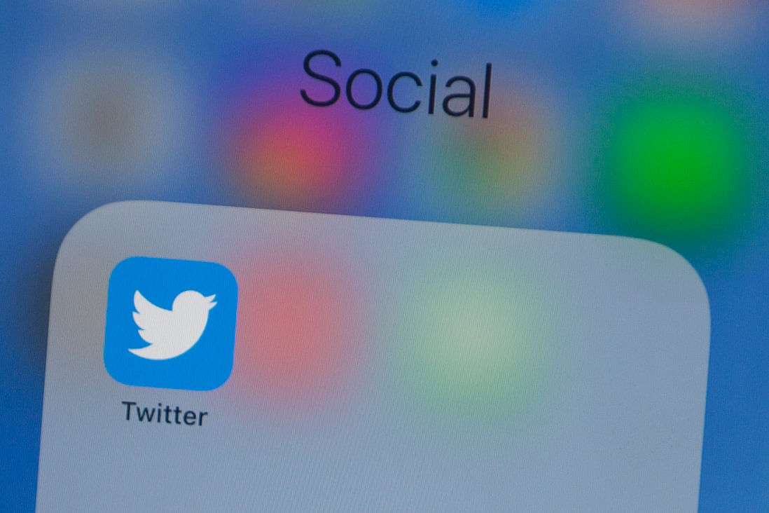In this file photo taken on 10 July 2019 the Twitter logo is seen on a phone in in Washington, DC. Photo: AFP