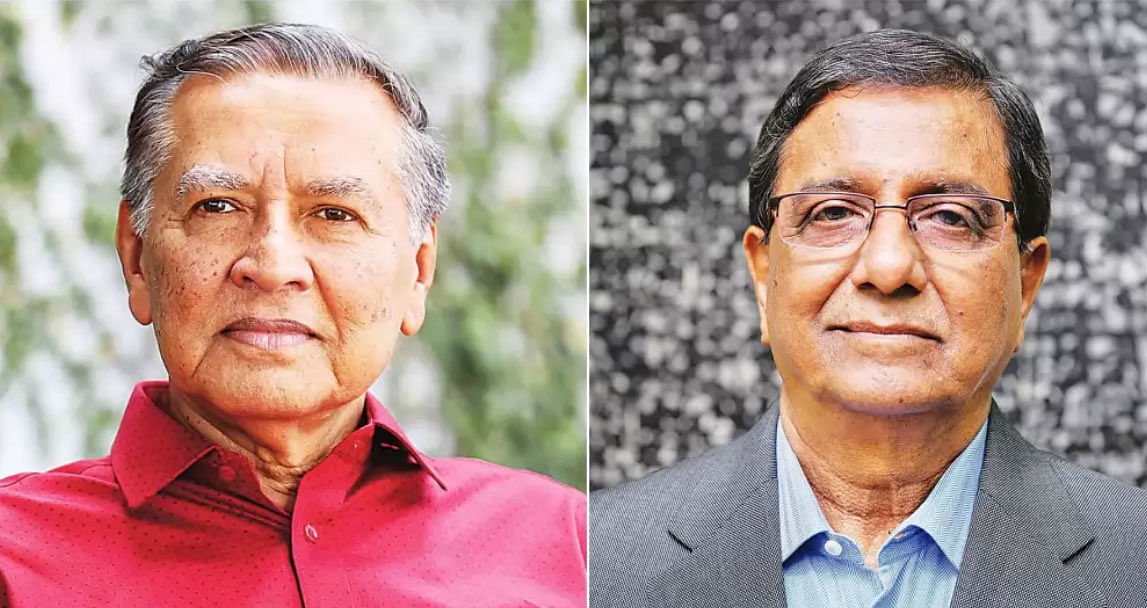 Mahfuz Anam and Matiur Rahman. Photo: Prothom Alo