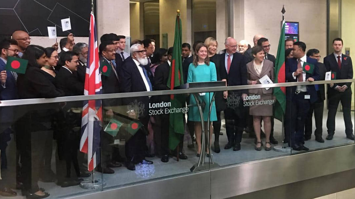Bangla Bond` was listed on the London Stock Exchange (LSE) on Monday. Photo: UNB