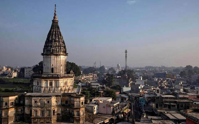 A general view of Ayodhya city, India, on 22 October 2019. Photo: Reuters