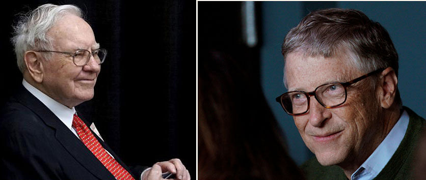 Berkshire Hathaway CEO Warren Buffett and Microsoft founder Bill Gates. Reuters file photos