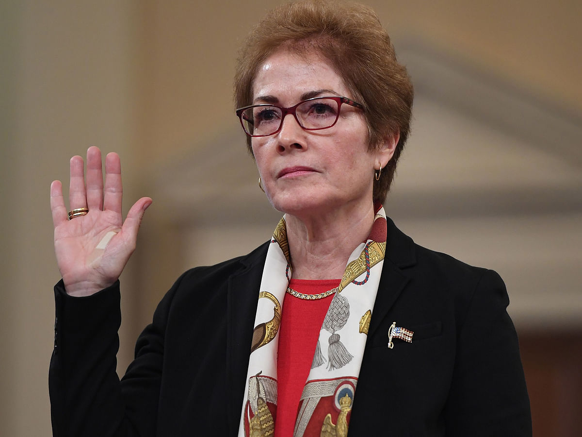 Former US ambassador to the Ukraine Marie Yovanovitch testifies before the house permanent select committee on Intelligence as part of the impeachment inquiry into US President Donald Trump, on Capitol Hill on November 15, 2019 in Washington DC. Photo: AFP.