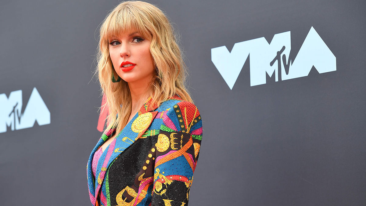 In this file photo taken on 26 August 2019 US singer-songwriter Taylor Swift arrives for the 2019 MTV Video Music Awards at the Prudential Center in Newark, New Jersey. Photo: AFP