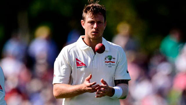 Australia’s James Pattinson preparing to bowl during day one of the second cricket Test match between New Zealand and Australia at the Hagley Park in Christchurch. AFP File Photo