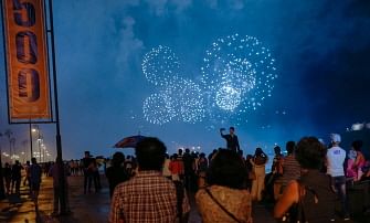 People watch the fireworks during the celebration of the 500 anniversary of Havana, Cuba`s capital city on 15 November 2019. Photo: AFP