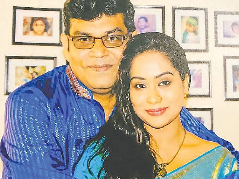 Zakia Bari Mamo and Shihab Shaheen poses after their marriage. Photo: Collected