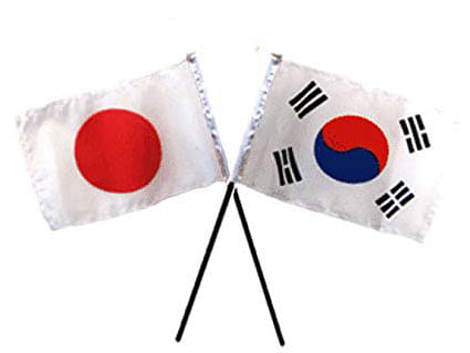 Japan, South Korea’s Flag. Photo: Collected