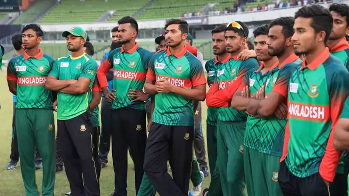 Bangaldesh emerging team lost to Pakistan by 77 runs in the final of ACC Emerging Teams Cup (Under-23) Cricket Championship at the Sher-e-Bangla National Cricket Stadium. Photo: Prothom Alo