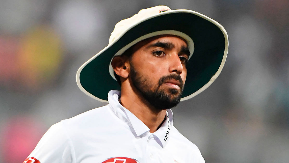 Bangladesh`s cricket captain Mominul Haque looks on during the second day of the second Test cricket match of a two-match series between India and Bangladesh at the Eden Gardens cricket stadium in Kolkata on 23 November, 2019. Photo: AFP