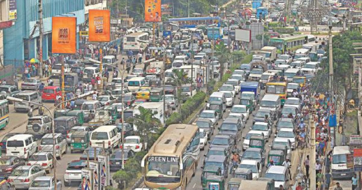 Traffic congestion in Dhaka. Photo: UNB