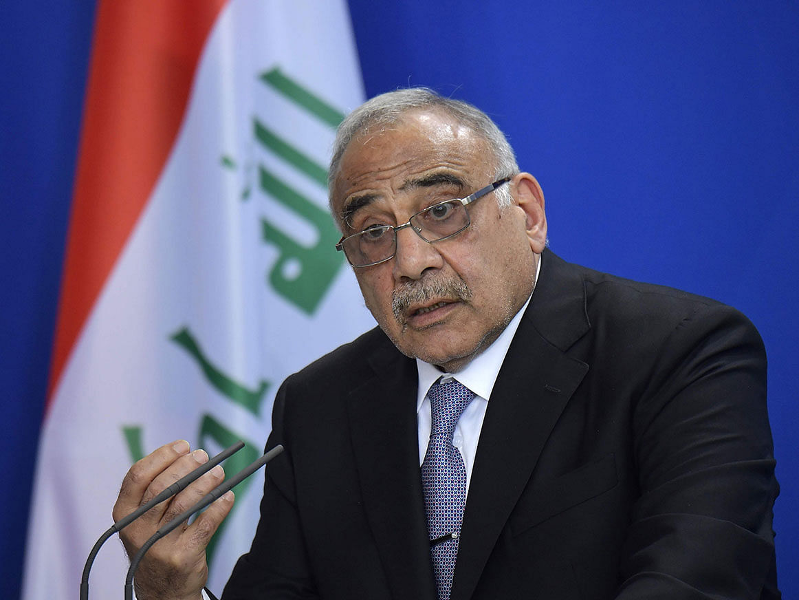 In this AFP file photo taken on 30 April 2019 shows Iraqi prime minister Adel Abdel Mahdi.