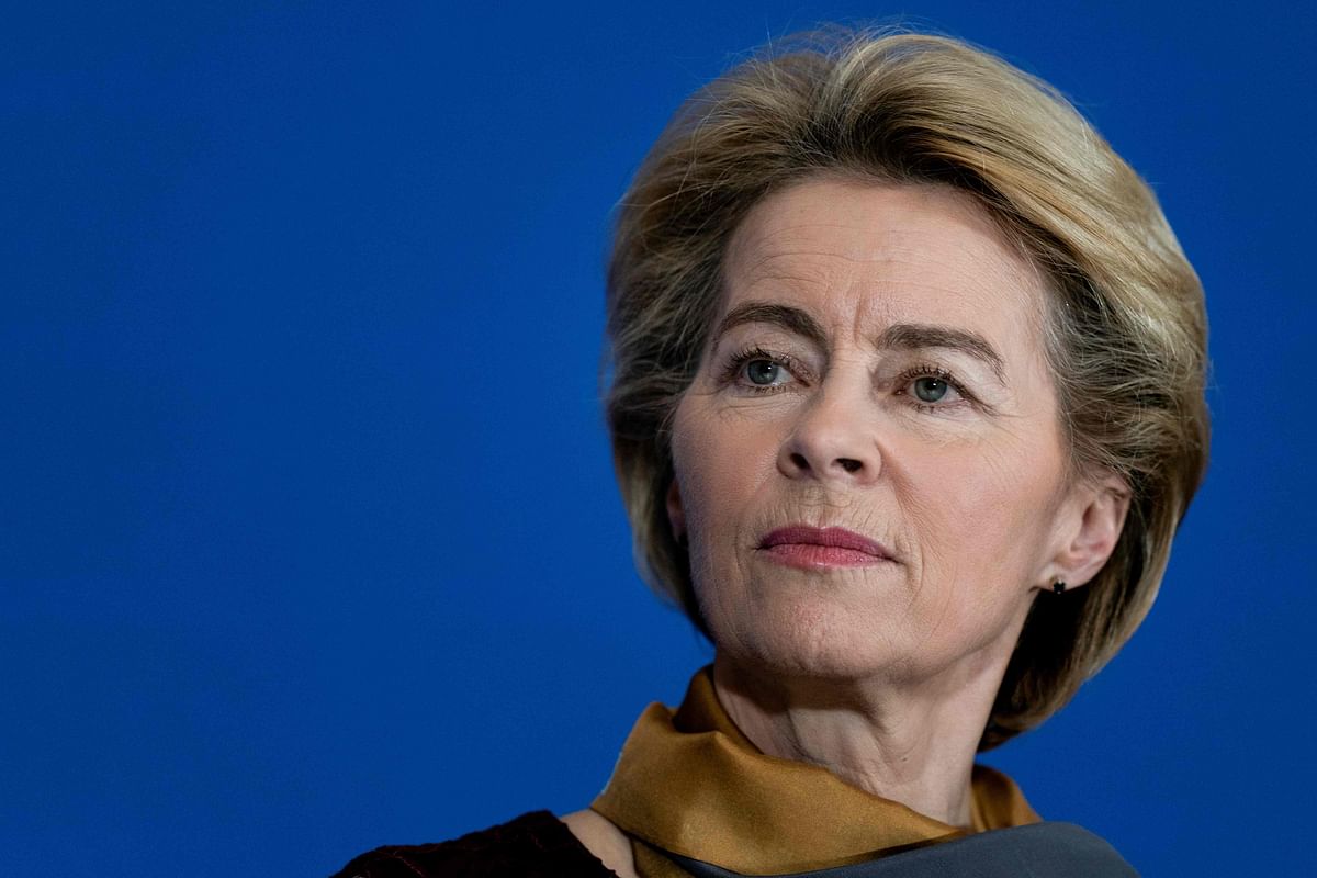 European Commission President-elect Ursula von der Leyen attends a press conference at the House of European History in Brussels to celebrate the 10th anniversary of the Lisbon Treaty on 1 December  2019. Photo: AFP