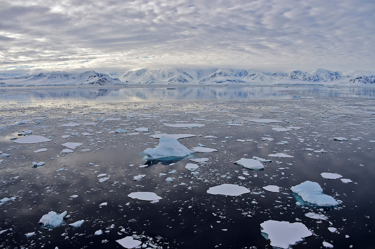 View of a glacier at Chiriguano Bay in South Shetland Islands, Antarctica on 7 November 2019. Photo: AFP