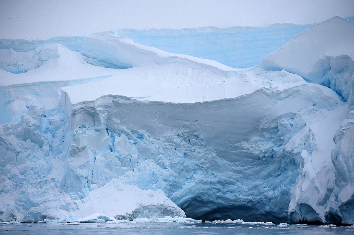 View of a glacier at Chiriguano Bay in South Shetland Islands, Antarctica on 7 November 2019. Photo: AFP