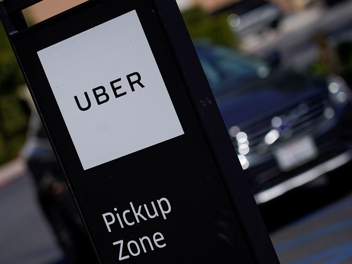 An Uber pick-up location is pictured in San Diego, California on 30 September. Photo: Reuters