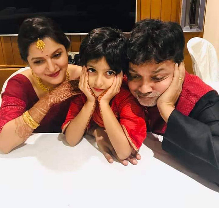 Mithila and Srijit with Mithila`s daughter Aira in Kolkata, India on 6 December, 2019. Photo: Facebook