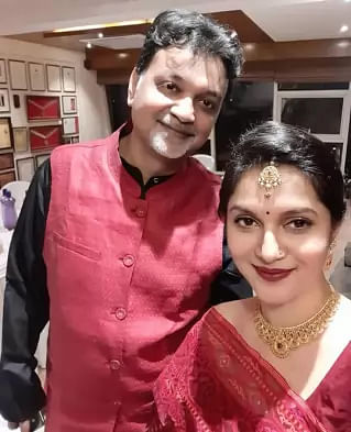 Mithila and Srijit pose for a photograph after getting married in Kolkata, India on 6 December, 2019. Photo: Collected