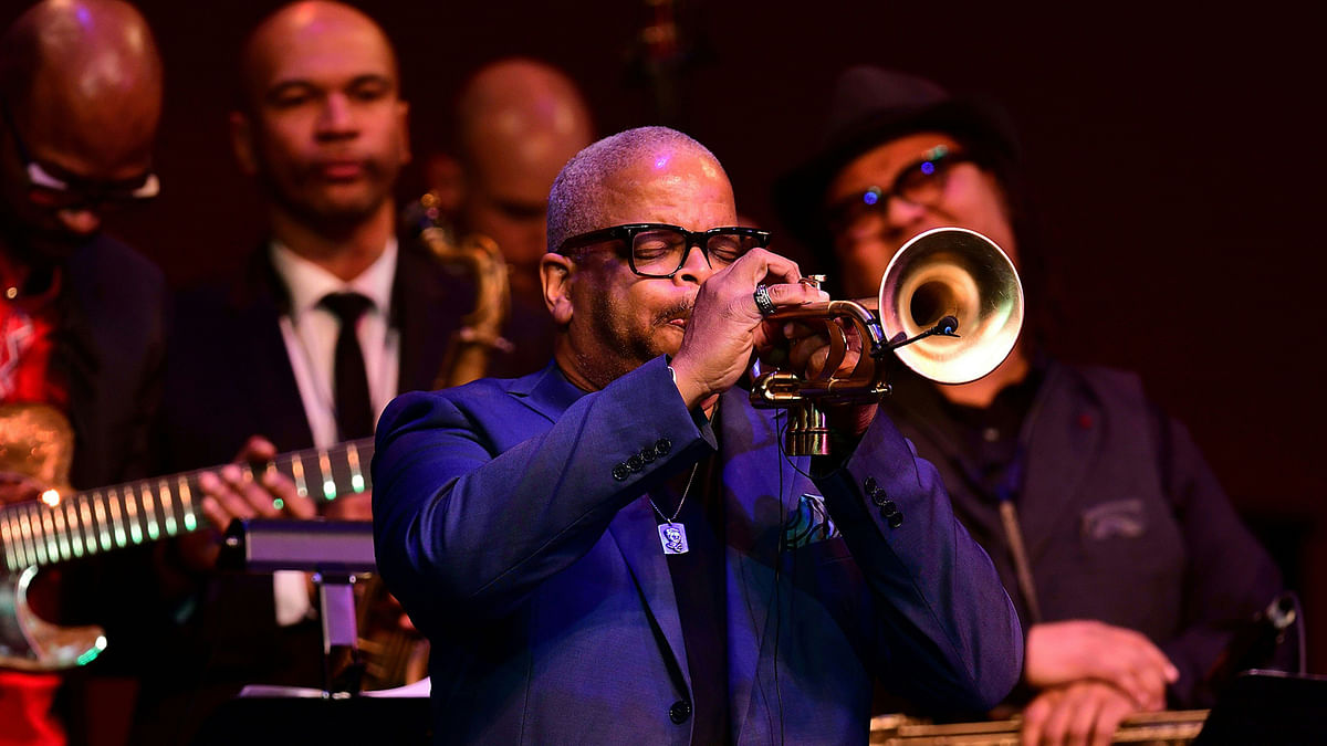 Renown trumpetist and composer Terence Blanchard performs after receiving the Herbie Hancock Institute of Jazz 2019 Founder`s Award at the Kennedy Center in Washington DC, on 3 December 2019. Photo: AFP