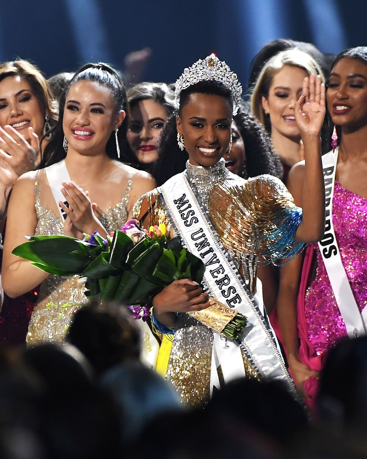 Miss Universe 2019 Zozibini Tunzi, of South Africa, is crowned onstage at the 2019 Miss Universe Pageant at Tyler Perry Studios on 08 December in Atlanta, Georgia. Photo: AFP