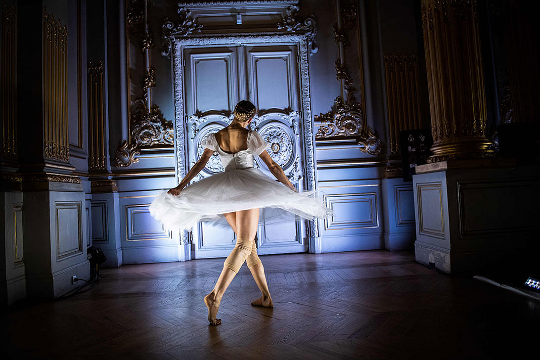 A dancer of the Paris Opera Ballet performs during the dancing show `Degas Danse` on the sidelines of the exhibition `Degas at the Opera` at the Orsay museum in Paris on 9 October. Photo: AFP