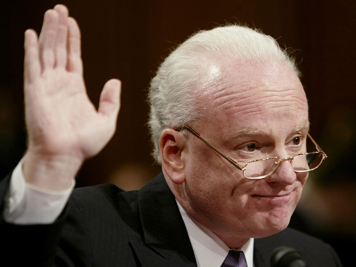 Former US counterterrorism coordinator Richard Clarke is sworn in prior to testifying before a national commission investigating the 11 September attacks on Capitol Hill 24 March 2004. Photo: Reuters