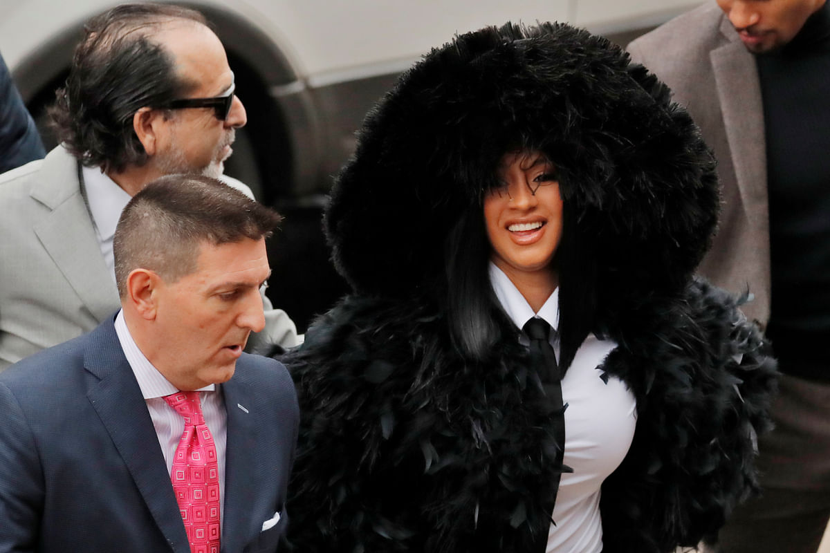 Singer Cardi B arrives at Queens County Criminal Court in the Queens Borough of New York, US on 10 December. Photo: Reuters