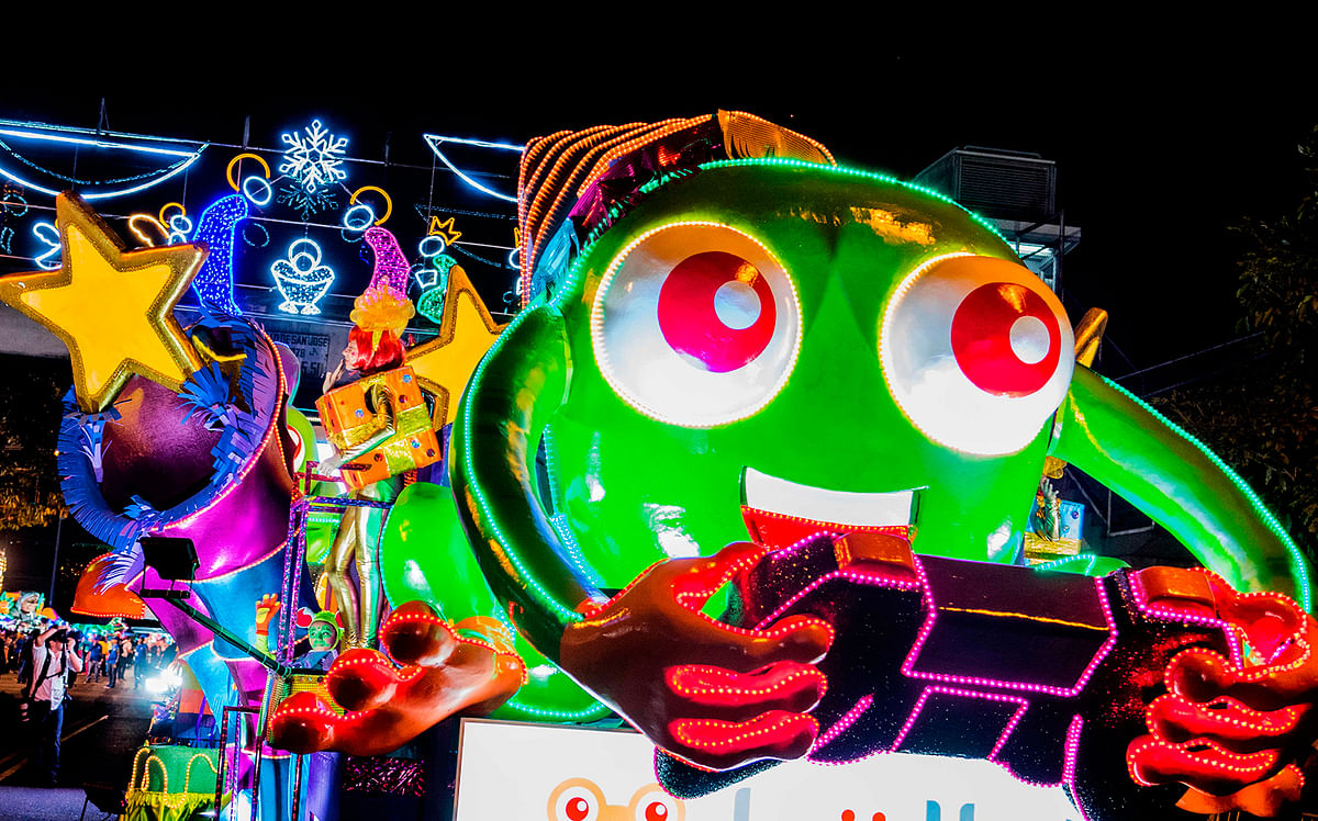 A float takes part of the Light Festival parade in San Jose, Costa Rica on 14 December 2019. Photo: AFP