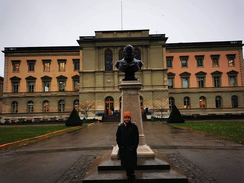 Mithila in Geneva. Photo: Facebook