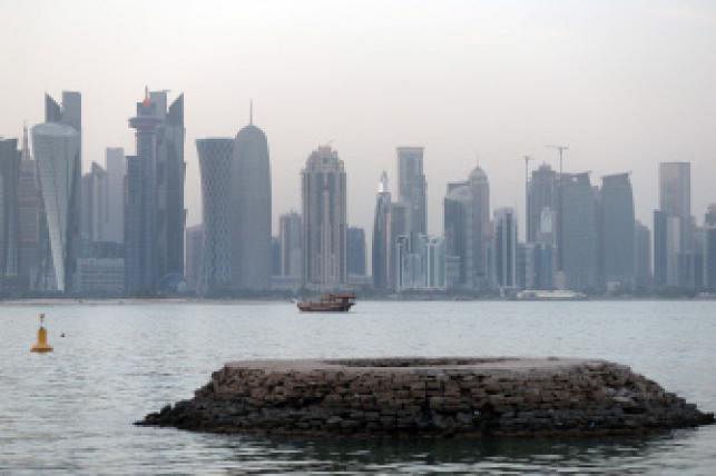 Doha: A general view taken on 2 July 2017 shows the corniche of the Qatari capital Doha. Photo: AFP