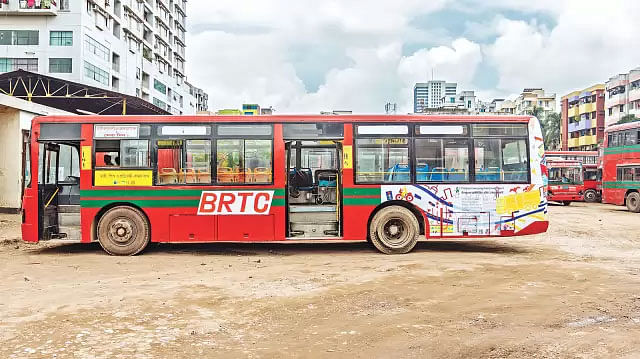 The special BRTC bus redesigned for women and children. Men too can ride the bus. Photo: Collected
